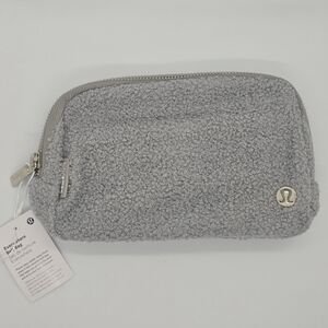 Lululemon Athletica Grey Crossbody Bag with Plush Sherpa